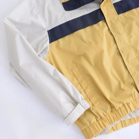 Pine Point Vintage Y2K Tan and Yellow Windbreaker Jacket ~Tan ~Large - Picture 12 of 16